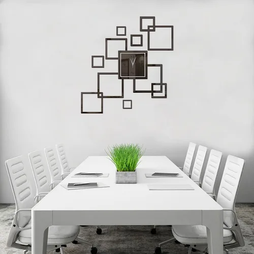 Vista 4 de Reloj de pared 3D DIY para decoración de sala de estar, moderno, silencioso, sin tictac, gran creatividad, sin marco, relojes de pared acrílicos