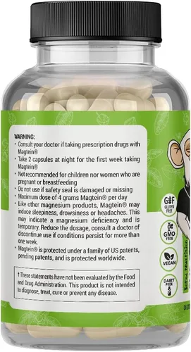 Vista 3 de Bored Nutrition M2K: Magteína Magnesio L-treonato y Ashwagandha Suplemento - 1500 mg Magteína, 300 mg KSM-66, más 200 mg de magnesio