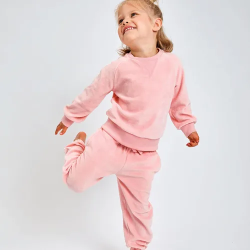 Vista 2 de HONESTBABY Velour Pullover Hoodie and Zip Front Sweatshirt and Jogger Sweatpants Set