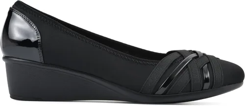 Vista 3 de Cliffs de White Mountain - Zapatos con cuña de ballet con acolchado para mujer Bowie Negro/Nylon