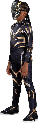 Vista 7 de Marvel Black Panther - Disfraz juvenil oficial - Mono acolchado con máscara de plástico, talla L