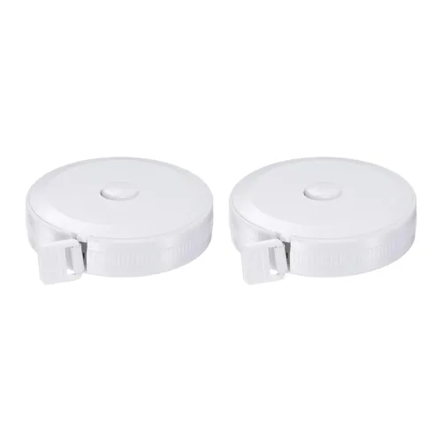 Vista 14 de HARFINGTON 2 cintas métricas redondas retráctiles de 4.9 ft/60 pulgadas, tamaño de bolsillo para medidas de cuerpo, tela, costura y manualidades