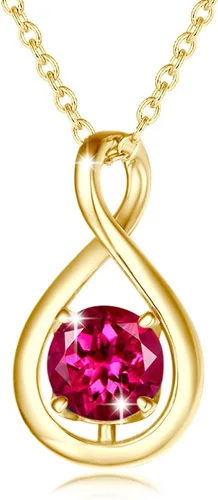 Vista 11 de FANCIME Dainty Infinity Birthstone Necklaces Sterling Silver Pendant abr-04