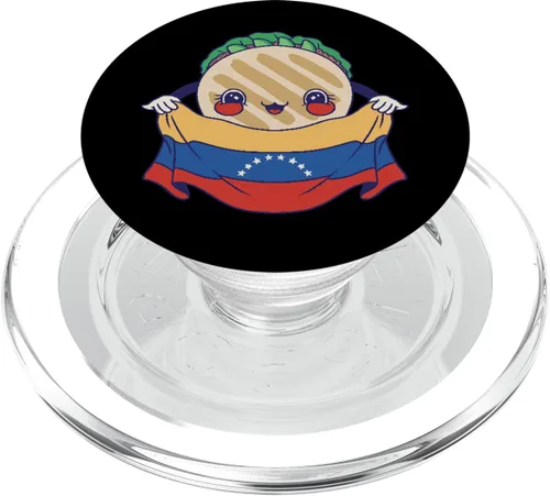 Vista 8 de Venezuela Arepa PopSockets de personaje PopGrip estándar