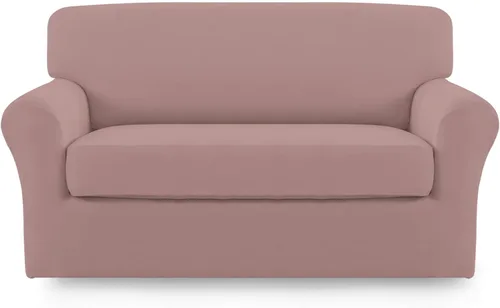 Vista 54 de Easy-Going - Funda elástica de microfibra de 2 piezas para sofá, funda suave de elastano, lavable, parte inferior elástica, protector para muebles