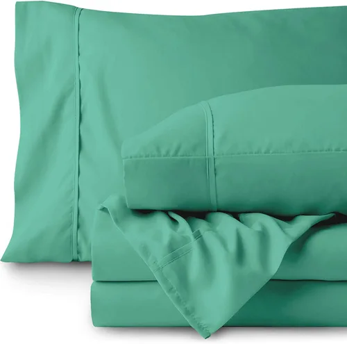 Vista 6 de Juego de sábanas RRlinen, de 800 hilos, 100 % algodón, para cama de matrimonio de 5 piezas, sábana dividida de color blanco, hilos largos de una