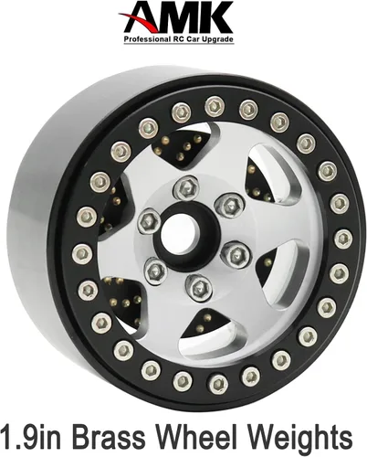 Vista 5 de 4 pesos de rueda de latón, adaptador de cubo hexagonal de rueda de latón 1/10 para llantas Beadlock de 1.9 pulgadas/2.2 pulgadas para llantas