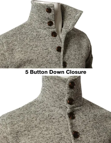 Vista 5 de H2H Sudaderas de punto para hombre, estilo casual, ajustadas, para siestas