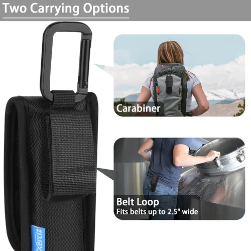 Vista 2 de Xxerciz Funda para linterna compatible con OLIGHT Arkfeld linterna plana, nailon resistente cinturón soporte para linterna para caza al aire libre