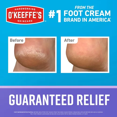 Vista 2 de O'Keeffe's for Healthy Feet Night Treatment Crema para pies, tubo de 3 onzas (paquete de 2), alivio nocturno garantizado para pies extremadamente