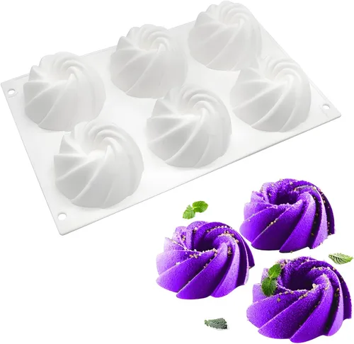 Vista 18 de Moldes de hojas de silicona, moldes de mousse en forma de hojas de 6 cavidades para chocolate, dulces, pudín, mousse, pasteles, decoración