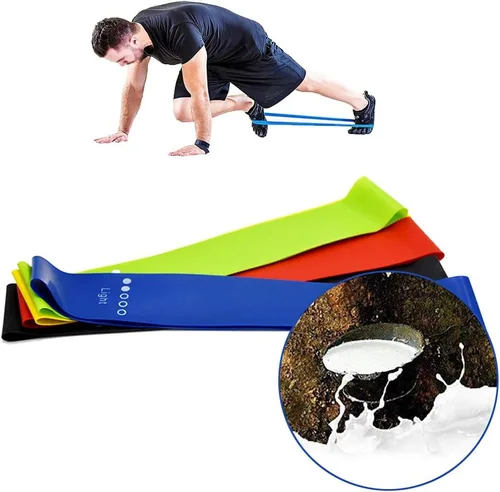 Vista 7 de Bandas de resistencia para fitness, juego de 3/5 bandas de ejercicio para mujeres, hombres, piernas, glúteos, brazos, hombros, entrenamiento