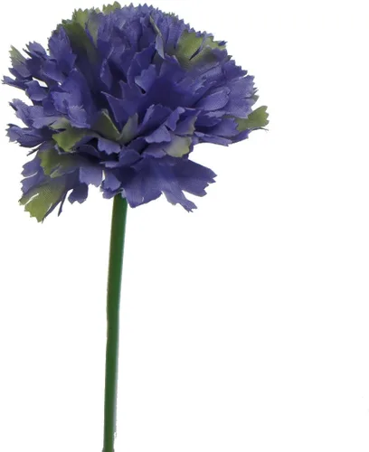 Vista 7 de Ramo de seda artificial de flores de clavel de 60 tallos (azul)