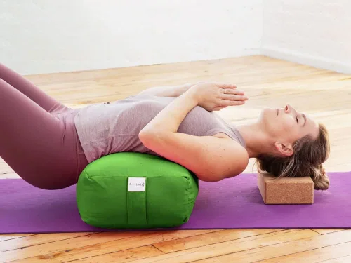 Vista 75 de Sol Living Almohada de yoga rectangular para meditación, accesorios de meditación de algodón, almohada de meditación restaurativa de yoga, almohada