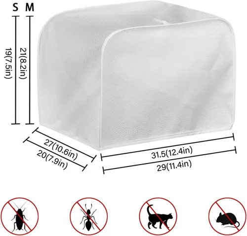 Vista 7 de JEOCODY Fundas para horno tostador para cocina, 2 rebanadas retro con estampado de mármol negro, cubierta antipolvo, lavable e impermeable