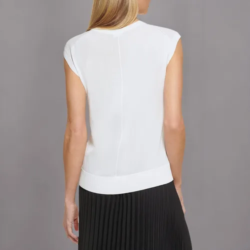 Vista 5 de DKNY Suéteres ligeros sin mangas con cuello redondo para mujer