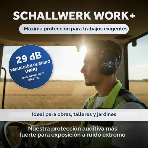 Vista 2 de Schallwerk Work+ - Orejeras de protección auditiva, protección auditiva para reducir el ruido, protección auditiva para el campo de disparo Azul