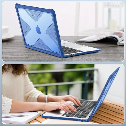 Vista 7 de Fintie - Funda resistente para MacBook Air de 13 pulgadas, color azul