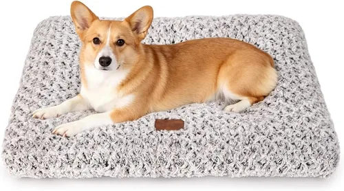 Vista 22 de Alfombrilla de cama para perro, suave y mullida, para jaula de perro, cama para perros pequeños, medianos y grandes, y gatos, lavable Marrón