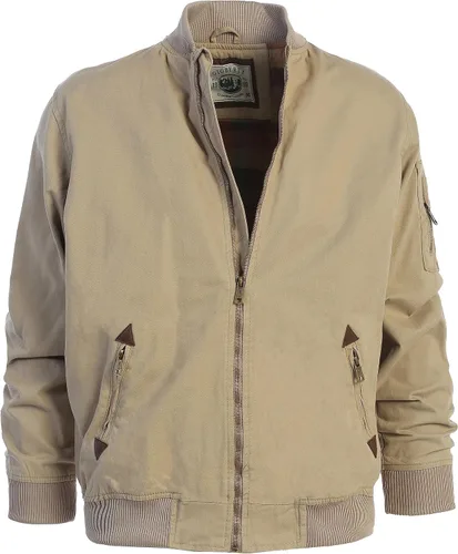 Vista 9 de Gioberti - Chaqueta bomber para hombre, de sarga, 100 % de algodón, con cremallera completa