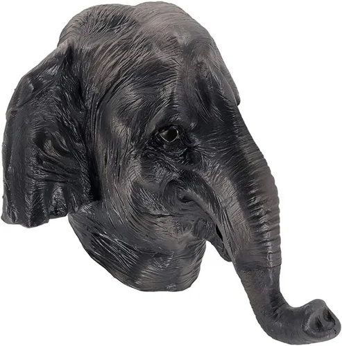 Vista 2 de HENGYUTOYMASK Máscara de elefante de látex para Halloween, máscara de cabeza de animal para disfraz de fiesta de adultos