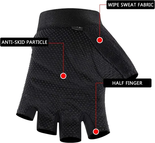 Vista 4 de Accmor Guantes de pesca para niños, guantes deportivos para niños, guantes de ciclismo para niños, guantes de medio dedo para ciclismo, camping