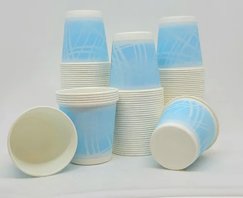 Vista 2 de Vasos de papel de 3 onzas, vasos para enjuague bucal, vasos desechables de baño, vasos fríos de papel para fiestas, picnic, arte y manualidades
