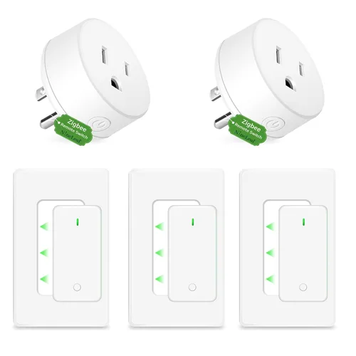 Vista 43 de NineLeaf - Enchufe de salida de control remoto, interruptor de luz de encendido y apagado inalámbrico desmontable 500FT Light Plug Decorator