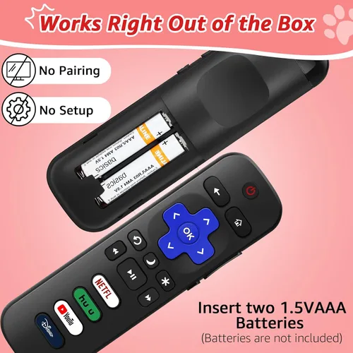 Vista 6 de Control remoto de repuesto para Roku TV con funda protectora suave, control remoto universal para TCL Roku/Hisense Roku/Onn Roku/Sharp Roku/Element
