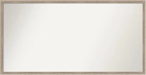 Vista 98 de Amanti Art Espejo de baño blanco para sobre el fregadero, 24 x 27 pulgadas, espejo de tocador rectangular con cuña de madera dura, marco de madera