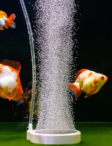 Vista 7 de Bomba de aire de acuario 8w con 2 piezas de piedra de aire de tanque de peces de 4 pulgadas