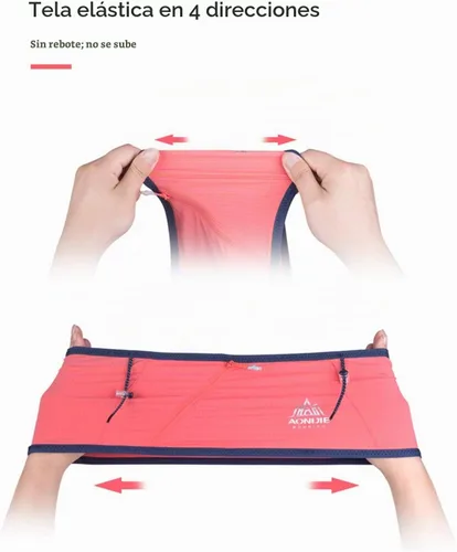 Vista 5 de Riñonera para correr con botella de agua suave de 8.5 fl oz, sin rebote, para entrenamiento, correr, viajes, dinero, cinturón de bolsillo para mujer