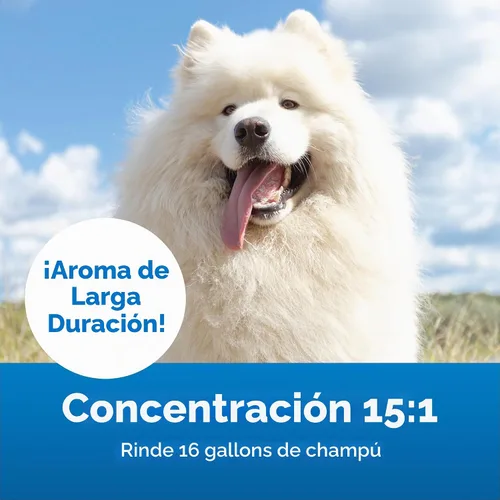 Vista 3 de Pet-Ag Fresh 'n Clean - Champú blanqueador de capa nevada, aroma a vainilla (concentrado 15:1), 1 galón, fórmula sin blanqueador para corregir