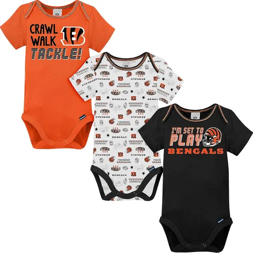Vista 13 de Gerber - Mameluco unisex de manga corta para bebé, equipo de la NFL, paquete de 3