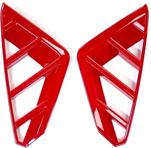 Vista 5 de Cubierta de ventilación lateral para parachoques delantero de fibra de carbono ABS con luz antiniebla Decoración adhesiva Compatible con accesorios