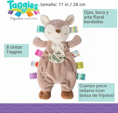Vista 6 de Taggies Juguete suave y amoroso, 11 pulgadas, cervatillo flora