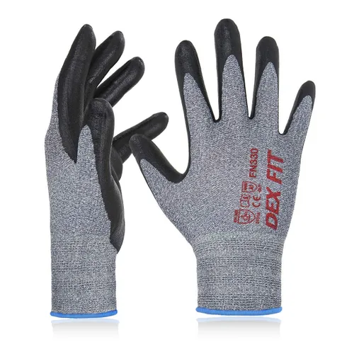 Vista 15 de DEX FIT FN330 - Guantes de trabajo de nitrilo, ajuste elástico 3D, agarre potente, táctil inteligente, recubierto de espuma resistente, fino