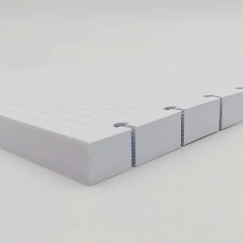 Vista 4 de Papel de repuesto para discos de tamaño junior, 8 discos, recambio de papel de arco rayado, 100 gsm, papel blanco de recambio de papel de disco, 100