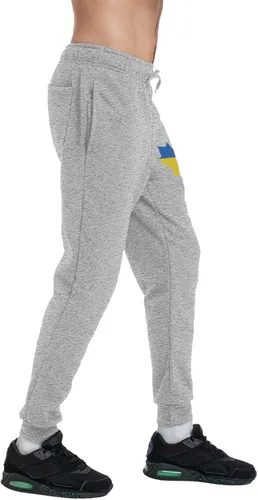 Vista 9 de Ukraine Flag Canada Maple Leaf Men's Casual Yoga Sweatpants Workout Athletic Elastic Waist Pants Outdoor Jogger Pants Black