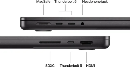 Vista 4 de Apple MacBook Pro 2024 con chip Apple M4 Pro, 14 pulgadas, 24 GB de RAM, almacenamiento SSD de 1 TB, negro espacial (renovado)
