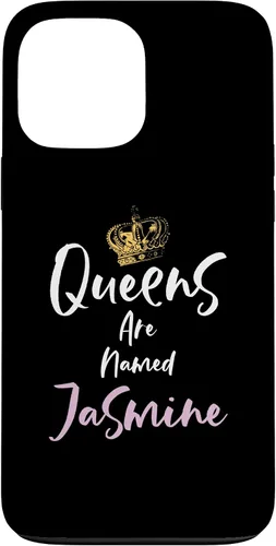 Vista 24 de Jasmine Name Queen - Carcasa para iPhone 17, color rosa y negro