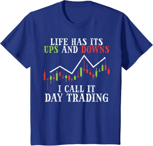 Vista 36 de Life Ups And Downs Day Trading Crypto Stock Market Trader T-Shirt, Negro
