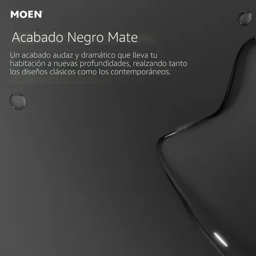 Vista 7 de Moen Gibson Negro Mate Eco-Performance Moderno Acabado de Ducha con Cabezal de Ducha de Baño y Manija de Palanca, Requiere Válvula Posi-Temp