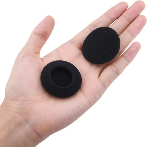 Vista 2 de RMISODO Almohadilla de espuma de 2 pulgadas compatible con auriculares Sony Sennheiser Philips, 5 pares, color negro