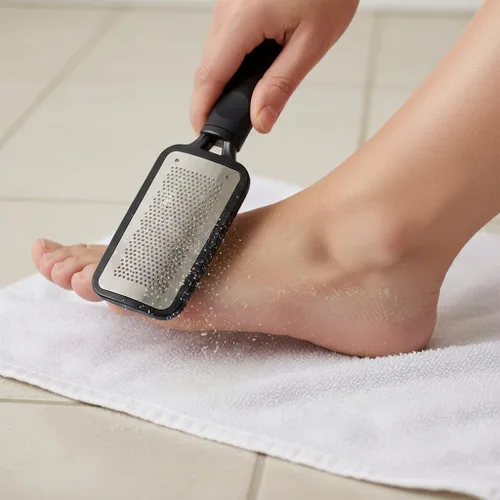 Vista 8 de Podología de mandíbulas lima de pies grande y removedor de callos para pies - Negro plateado Professional Stainless Steel Pedicure Foot Rasp for