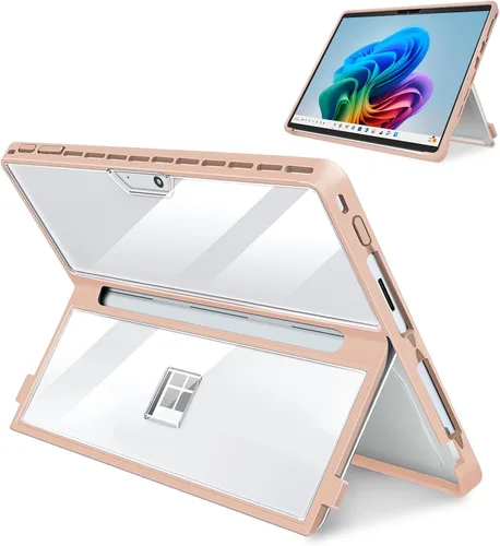 Vista 8 de Funda para Microsoft Surface Pro 11/10/9/8 de 13 pulgadas, con cubierta de stent y correa de mano, todo en uno a prueba de golpes, funda resistente