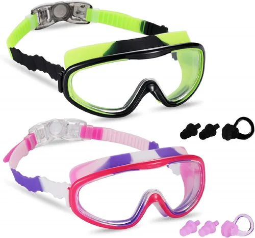 Vista 8 de 2 Pack Kids Swim Goggles, Swimming Glasses for Children from 3 to 15 Years Old