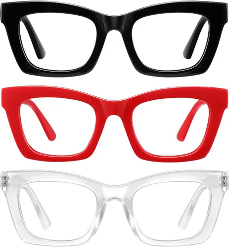 Vista 9 de Reading Glasses for women-3Pack Blue Light Blocking Computer Readers with Spring Hinge Fashion Eyeglasses