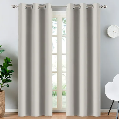 Vista 88 de Yakamok Cortinas opacas para dormitorio, aislamiento térmico, cortinas de oscurecimiento de habitación para sala de estar, juego de 2 paneles