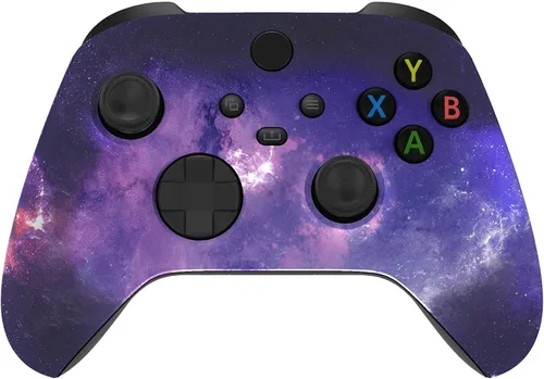 Vista 2 de Custom Controller for Xbox Series X/S - One - PC - Custom Gaming Controller -Soft Shell for Comfort Grip X (Galaxy)